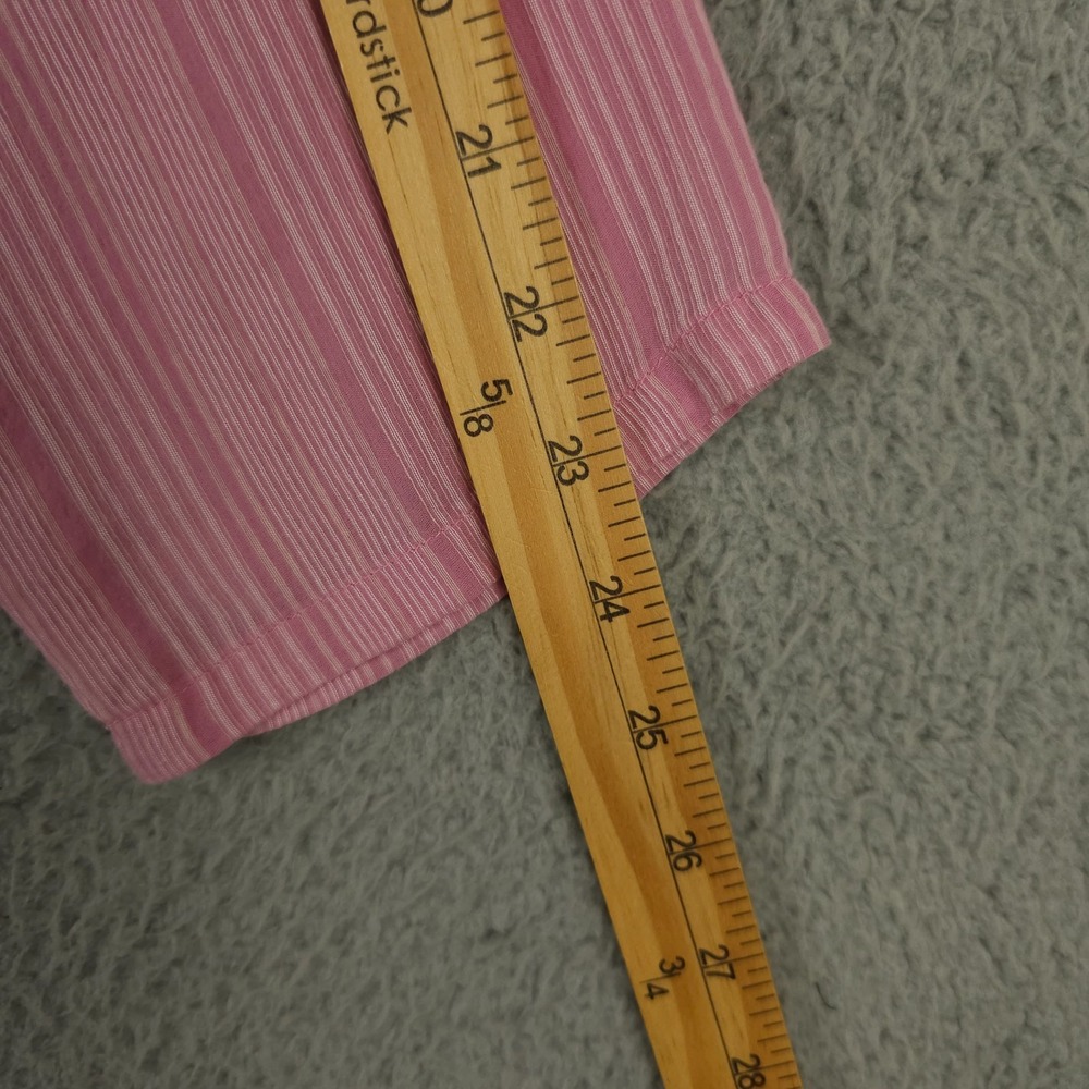 Chicos Shirt Womens 0 US Small Pink Striped Silk Linen Blend Button Up Casual - Picture 6 of 9